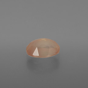 Andesina labradorita naranja natural de 1,38 ct, corte óvalo, transparente