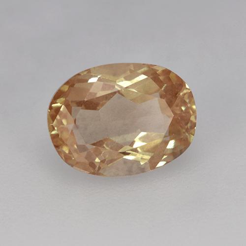 Andesina labradorita amarillo natural de 1,40 ct, corte óvalo, transparente