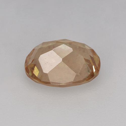 Andesina labradorita amarillo natural de 1,40 ct, corte óvalo, transparente