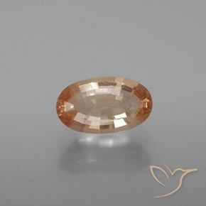 Andesina labradorita dorado natural de 1,48 ct, corte óvalo, transparente