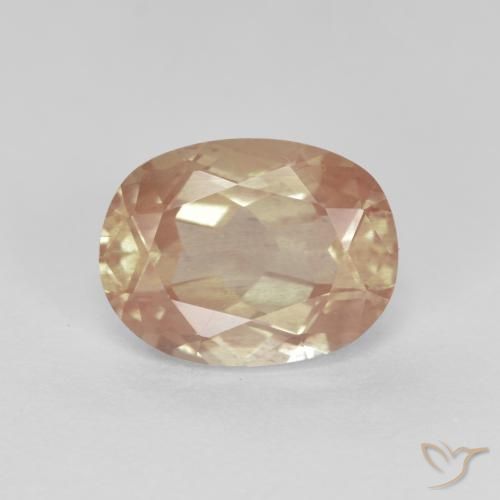 Andesina labradorita dorado natural de 1,94 ct, corte óvalo, transparente