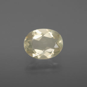 Labradorita Andesina Champán natural de 1.61 ct, Corte Óvalo, Transparente
