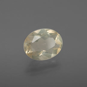Labradorita Andesina Champán natural de 1.61 ct, Corte Óvalo, Transparente