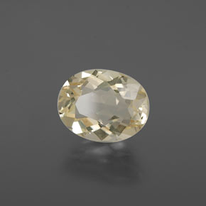 Andesina labradorita amarillo natural de 1,87 ct, corte óvalo, transparente