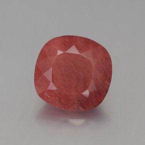 Andesina labradorita rojo natural de 2,38 ct, corte cojín, translúcido