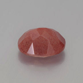Andesina labradorita rojo natural de 2,23 ct, corte óvalo, translúcido