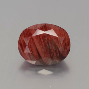 Andesina labradorita rojo natural de 2,60 ct, corte óvalo, translúcido