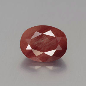 Andesina labradorita rojo natural de 1,96 ct, corte óvalo, translúcido