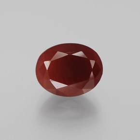 Andesina labradorita rojo natural de 2,12 ct, corte óvalo, translúcido