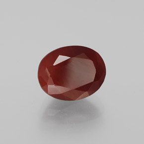 Andesina labradorita rojo natural de 2,12 ct, corte óvalo, translúcido