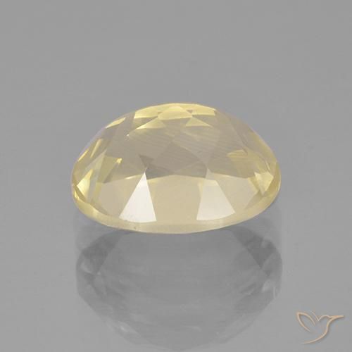 Labradorita Andesina Amarillo claro natural de 3.86 ct, Ovalada, Transparente