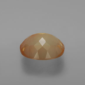 Andesina labradorita naranja natural de 4,39 ct, corte óvalo, transparente