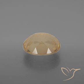 Labradorita Andesina Dorado durazno claro natural de 3.52 ct, Ovalada, Transparente