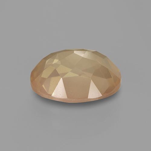 Labradorita Andesina Dorado durazno claro natural de 3.50 ct, Corte Óvalo, Transparente
