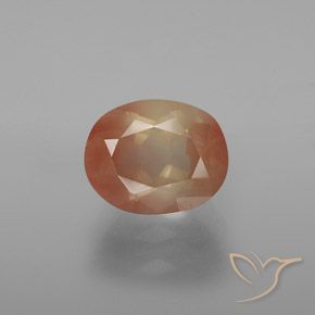 3.04ct Natural Dorado durazno Labradorita Andesina, Ovalada, Transparente