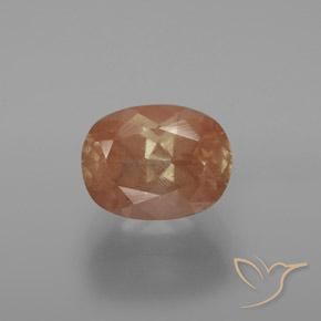 3.54ct Natural Naranja pomelo Labradorita Andesina, Ovalada, Transparente