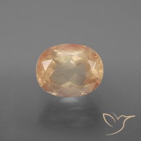 3.25ct Natural Naranja cantaloupe Labradorita Andesina, Ovalada, Transparente