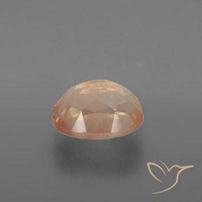 Labradorita Andesina Naranja cantaloupe natural de 3.25 ct, Ovalada, Transparente