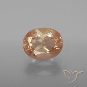 2.63ct Natural Dorado durazno Labradorita Andesina, Ovalada, Transparente