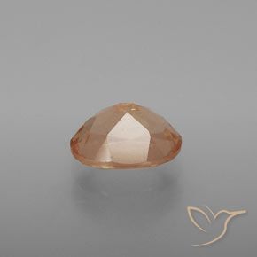 Labradorita Andesina Dorado durazno natural de 2.63 ct, Ovalada, Transparente