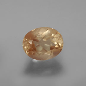 Andesina labradorita dorado natural de 2,90 ct, corte óvalo, transparente