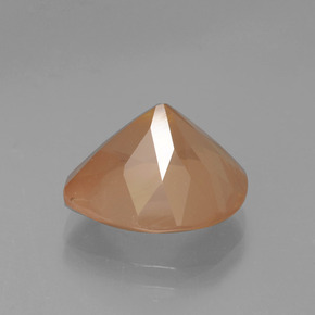 Andesina labradorita naranja natural de 5,53 ct, en forma de pera, transparente