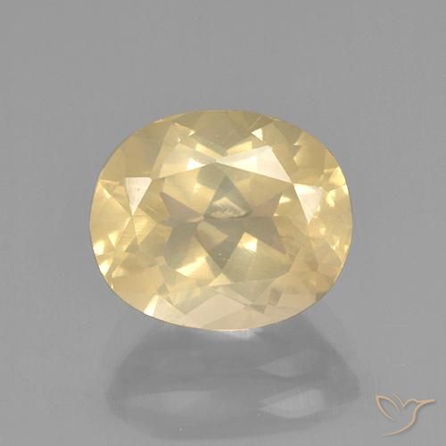 Andesina labradorita dorado natural de 3,83 ct, corte óvalo, transparente