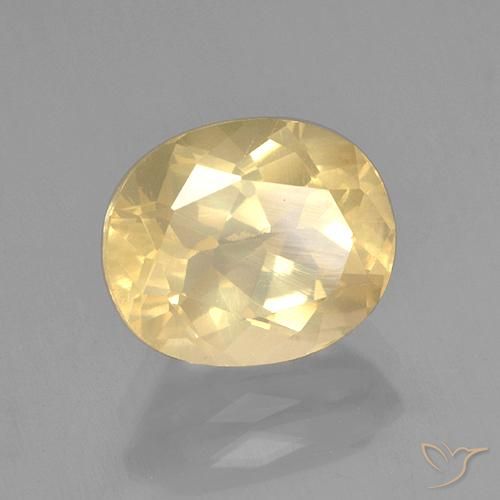 Andesina labradorita dorado natural de 3,83 ct, corte óvalo, transparente