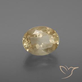 Labradorita Andesina Crema natural de 3.28 ct, Ovalada, Transparente
