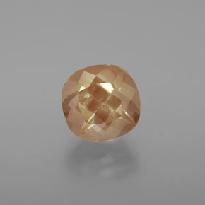 Andesina labradorita naranja natural de 3,12 ct, corte cojín, transparente
