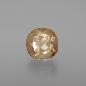 Andesina labradorita naranja natural de 3,12 ct, corte cojín, transparente