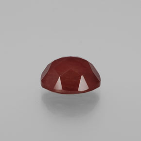 Labradorita Andesina Rojo naranja natural de 4.09 ct, Corte Óvalo, Translúcido