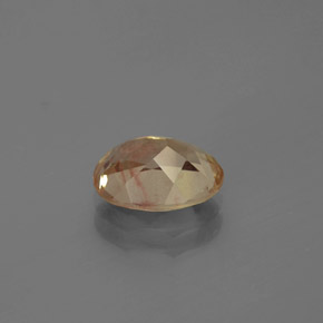Andesina labradorita naranja natural de 1,65 ct, corte óvalo, transparente