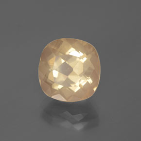 Andesina labradorita naranja natural de 3,93 ct, corte cojín, transparente