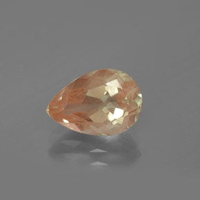 Andesina labradorita naranja natural de 2,09 ct, en forma de pera, transparente