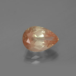 Andesina labradorita naranja natural de 2,09 ct, en forma de pera, transparente