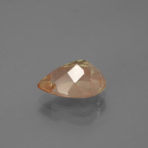 Andesina labradorita naranja natural de 2,09 ct, en forma de pera, transparente