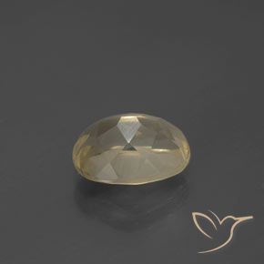 Labradorita Andesina Crema natural de 2.51 ct, Ovalada, Transparente