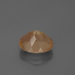 Andesina labradorita naranja natural de 2,68 ct, corte óvalo, transparente