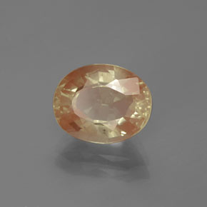 Labradorita Andesina Dorado naranja natural de 2.98 ct, Corte Óvalo, Transparente