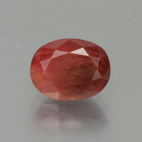 Andesina labradorita rojo natural de 1,81 ct, corte óvalo, translúcido