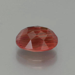 Andesina labradorita rojo natural de 1,81 ct, corte óvalo, translúcido