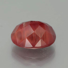 Andesina labradorita rojo natural de 3,37 ct, corte óvalo, translúcido