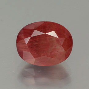 Andesina labradorita rojo natural de 2,78 ct, corte óvalo, translúcido