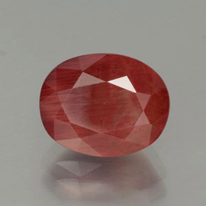 Andesina labradorita rojo natural de 2,78 ct, corte óvalo, translúcido