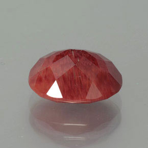 Labradorita Andesina Rojo naranja natural de 2.73 ct, Corte Óvalo, Translúcido