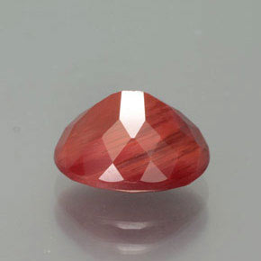 Andesina labradorita rojo natural de 2,53 ct, corte óvalo, translúcido
