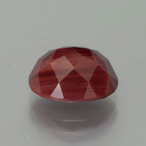 Labradorita Andesina Rojo naranja natural de 2.74 ct, Corte Óvalo, Translúcido