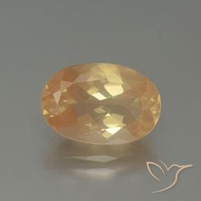 3.82ct Natural Dorado durazno claro Labradorita Andesina, Ovalada, Transparente
