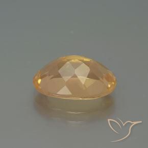 Labradorita Andesina Dorado durazno claro natural de 3.82 ct, Ovalada, Transparente